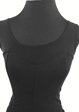 H&M Little Black Dress Sweetheart Neckline Mesh Sleeve Sexy Size 4
