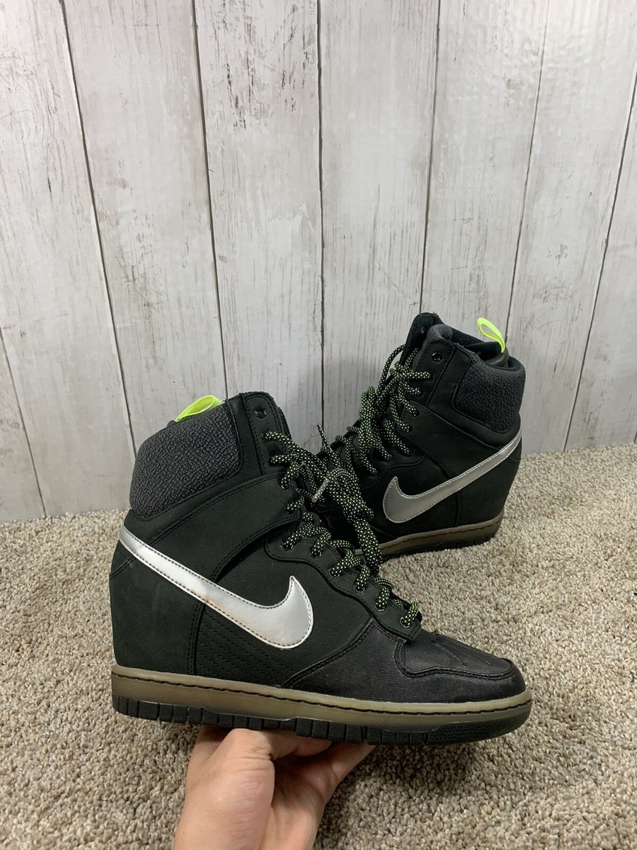 Nike Dunk Sky HI Sneakerboot Womens Size 8.5 Shoes Black