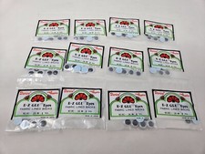 12 Packs Darice EZ-Glue Black Wiggle Googly Eyes 14mm Crafts Dolls Puppets