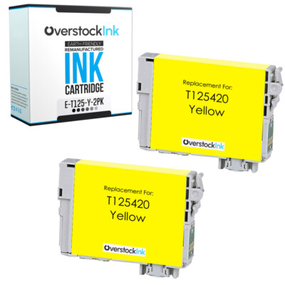 2-PK Compatible OSI T125 Yellow Ink Cartridge for Epson Stylus NX125 NX230 NX420
