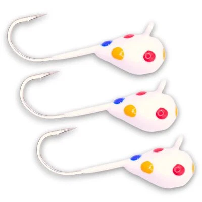 KENDERS OUTDOORS 3 Pack - Tungsten Ice Fishing Jigs - WONDERBREAD (6 Size Variations)