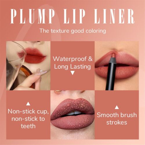 Sharpenable Lipstick Pencil Lip Line Precise Tips Lip Crayon Lip Gloss - Picture 4 of 10