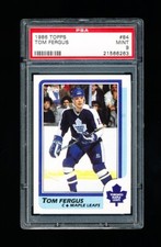 1986 TOPPS HOCKEY 84 TOM FERGUS PSA 9 MINT MAPLE LEAFS