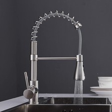 Kitchen Swivel Faucet 2 Spray Modes Single Handle Lever Kitchen Faucet - New