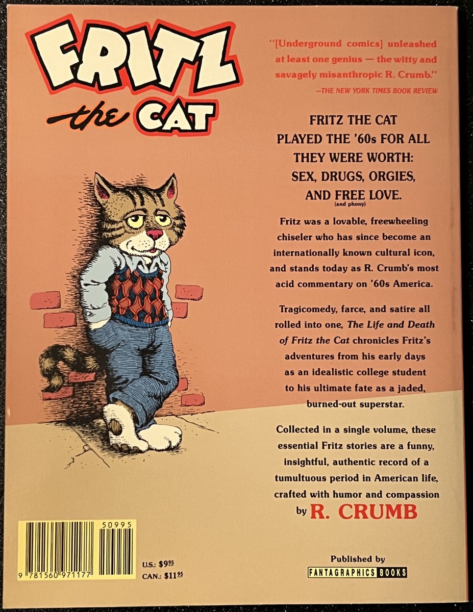 Vintage 1993 Robert Crumb THE LIFE AND DEATH OF FRITZ THE CAT