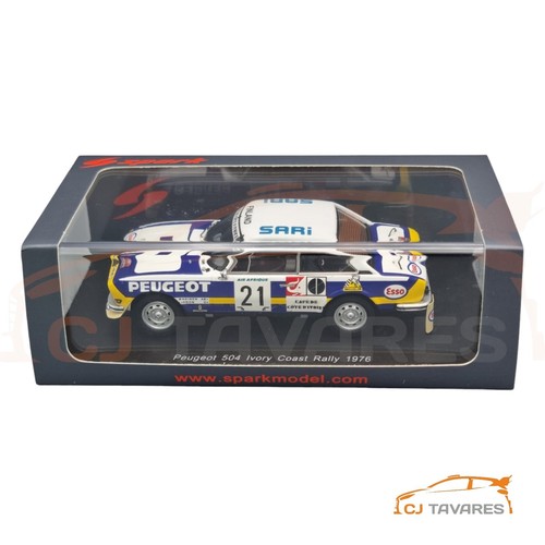 SPARK S1296 PEUGEOT 504 #14 T MAKINEN - H LIDDON RALLY IVORY COAST 1976 1/43 - Imagen 3 de 3