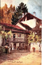 c1912 HIGHWAYS AND BYEWAYS IN NORTHERN ITALY CASA RAMA SECCA TUCK POSTCARD P1027