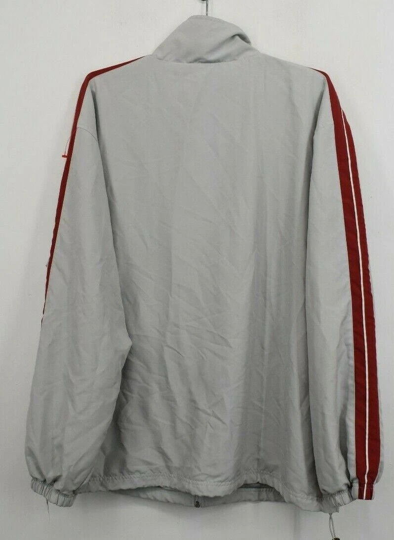 Reebok Mens Gray Jacket Stand Collar Front Zip Adjustable Stretch Waist L - product detail image 2