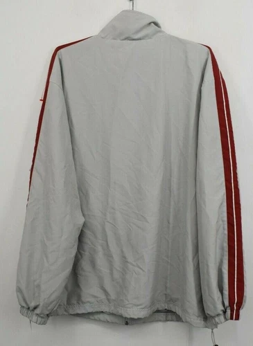 Reebok Mens Gray Jacket Stand Collar Front Zip Adjustable Stretch Waist L image 2
