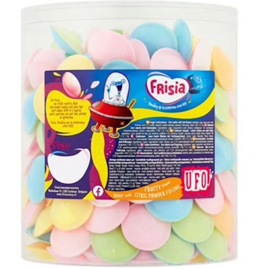 Frisia Sherbet Flying Saucers Sour Mix Retro Sweets New UFOs 375g