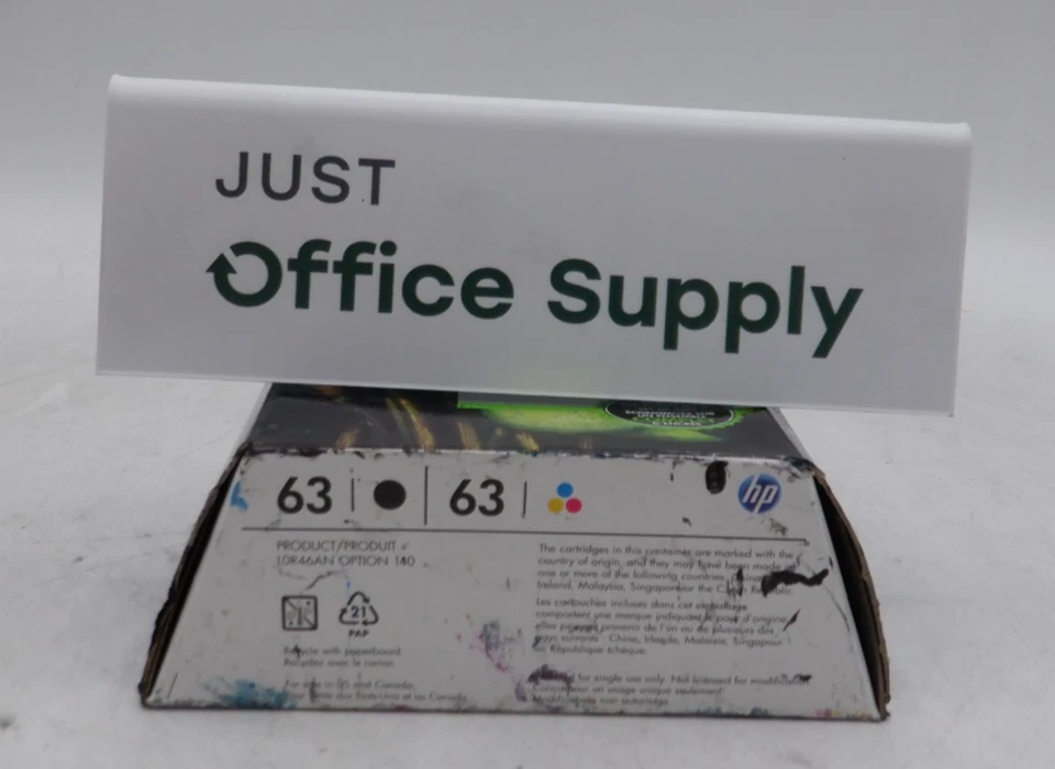 Cartucho de tinta original HP 63 negro - tricolor paquete de 2 L0R46AN envío gratuito D Foto 3 de 4