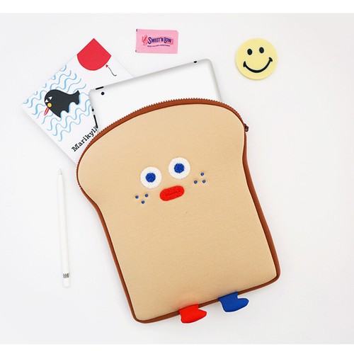 10" 11" Romane Brunch Brother Toast Tablet ipad Pouch Bag Case Korea Stationery - Picture 19 of 24