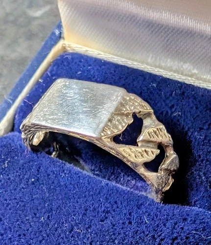 Sterling (Hallmarked) Vintage SILVER Signet Ring UK Size U