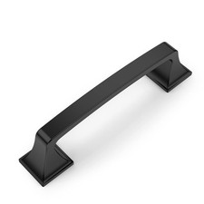 10 Pack Matte Black 3-3/4 Inch 96mm Hole Centers Kitchen Cabinet Pulls Hardw...