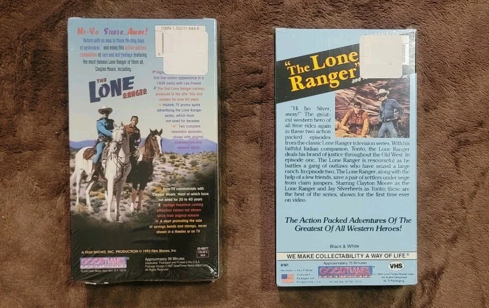 Brand New/Sealed 1990s Lone Ranger VHS Lot - Goodtimes Home Video - Image 2 of 2