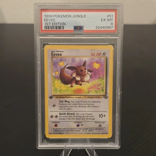 1999 Pokemon Eevee Jungle 1st Edition #51 PSA 6 WOTC Vintage Card