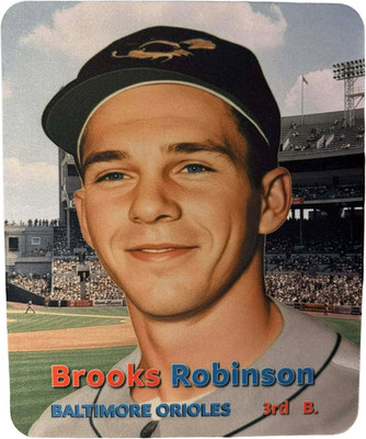 Brooks Robinson 1957 Rookie Tribute Mouse Pad | Topps Photo | 9.4'' × 7.9''