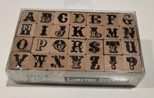 Hampton Art Marah Johnson Alphabet Rubber Stamp Set Western Style Font