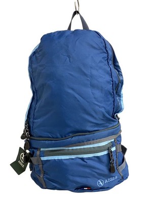 AIGLE Nylon Backpack, Blue, Plain, 8508-65821