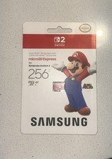 Samsung Micro SDXC Express Card 256GB for Nintendo Switch 2 Red Super Mario