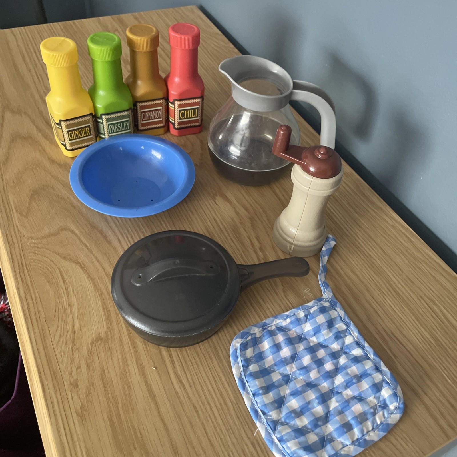 Step 2 Pretend Play Kitchen Replacement Lot Boil Pot Pan Spices Grinder Coffee