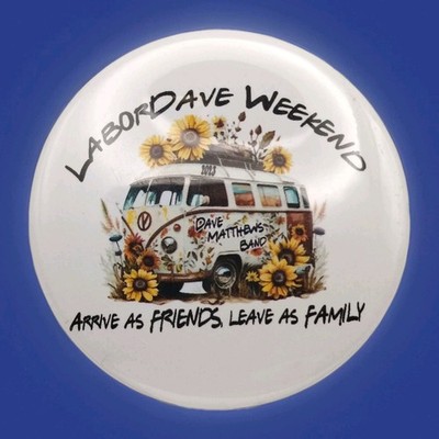 Labordave Weekend Vintage Pin Button Pinback VW Bus Dave Mathews Band
