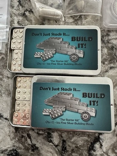 24x  1oz Silver Bar Building Blocks Kit / auction is for both sets