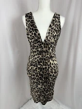 Twenty One Women's Small Animal Print Sleeveless Layered Pullover Mini Dress