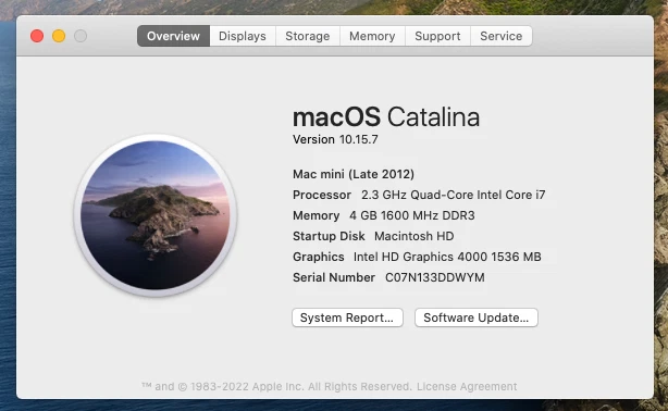 2012 Apple Mac mini (480GB SSD, 2.3GHz i7, 4GB, Ethernet) Silver - Image 3 of 4