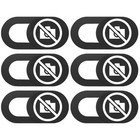 6 PCS Cover Slide No Photo Pattern Slim Webcam Cover Sticker