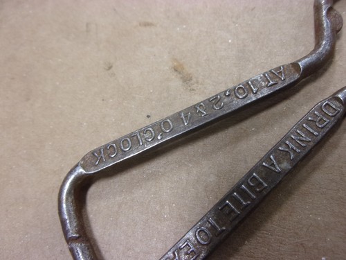 Vtg Antique Dr Pepper Drink A Bite To Eat Soda Pop Wire Bottle Opener At 10 2 &4 - Picture 8 of 8