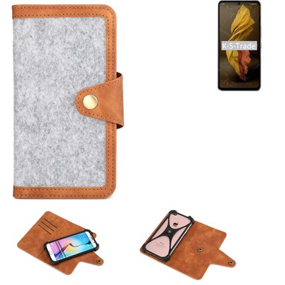 Filzhülle für Sharp Aquos R7 Handy-Tasche hellgrau