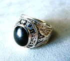 Vintage Crest Craft Sterling Silver US Air Force Black Onyx Ring 10g SIZE 8
