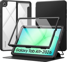 Samsung Galaxy Tab A11 Plus 11" 2026 Case, Black with Magnetic Multi-Angle Stan