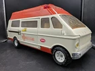 Tonka Pressed Steel Ambulance Rescue Vintage Vehicle Van Truck Orange White 1970