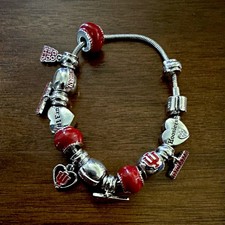 Indiana Hoosier Charm Bracelet Rare Discontinued