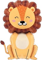 LöWe Folienballon Helium Deko Waldtiere Safari Geburtstag Kindergeburtstag