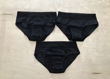 Thinx Hiphugger Leakproof Period Panties Size M Black 3 pack NWT