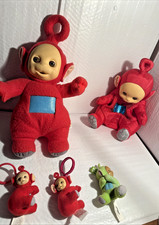 Vintage Red TELETUBBIES "PO" Bye-Bye Build n' Tote Bag Mega Blocks 15"talking