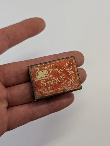 Rosebank Match Co. The Swan White Pine Vestas Matchbox Holder South Africa Rare - Picture 8 of 18