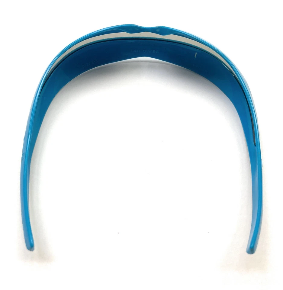 ÓCULOS DE SOL VINTAGE RARO MCM 1960 MAR & SKI AZUL ERA ESPACIAL ENVOLTÓRIO EM TORNO DE DESIGNER - Imagem 4 de 4