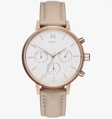 MVMT Nova Luna FC01-RGNU Women s Watch   Rose Gold & Nude Leather   New / Neu