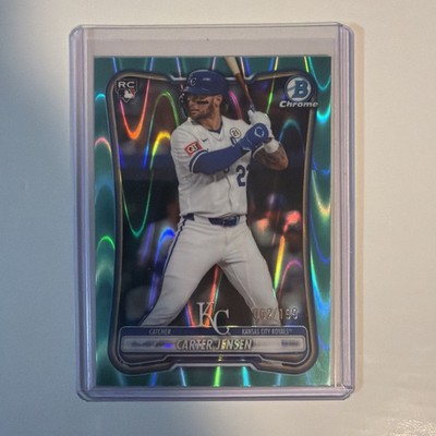 2026 Bowman Chrome Carter Jensen Rc Aqua RayWave 191/199 Royals BJST