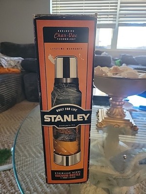STANLEY Classic Thermos Hammertone Green 1.1 QT Stainless Steel New With Box 14''