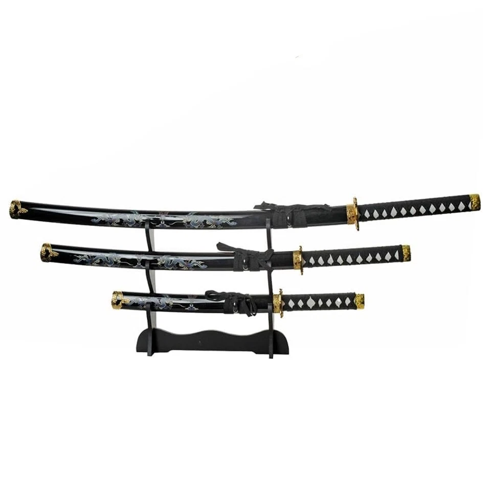 39,5-дюймовый 3-компонентный двойной драконий меч WS со стальным лезвием с ножнами ABS и цубой - Изображение 2 из 4