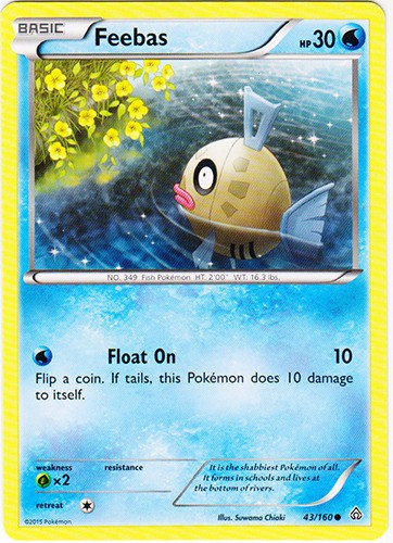 Feebas - 43/160 - Common - Lightly Played