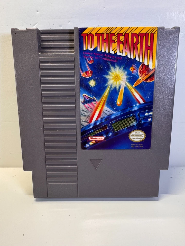 To the Earth (Nintendo NES, 1990) Authentic. Tested. GREAT LABELS!! - Image 2 of 4