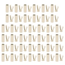 40 Pack Beige Shoe Lace Tips Alloy Shoelace Head for Repairing