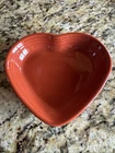 Fiestaware 7 1/2" Medium Heart Shaped Bowl Paprika Candy/Nuts Fruit Dish USA