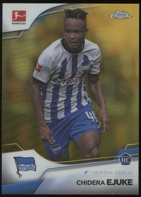 2023 TOPPS CHROME BUNDESLIGA CHIDERA EJUKE 01 /50 GOLD  #7 EBAY 1/1 RC Rookie